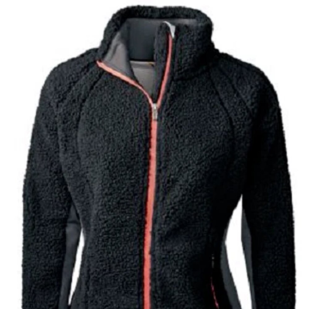 Cabela's Women's JACKET Sarasota Plush Polartec Full-Zip Black Medium NEW $79